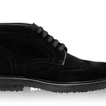 Men Suede Leather Boots 7742 Crosta Black