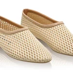 Women's Ballerinas 8442 Suede+Mesh Beige