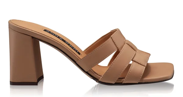 Women Leather Mules 8012 Vitello Cappuccino