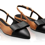 Women's Ballerinas 8384 Vitello Camel+Negru