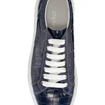 Men genuine leather sports shoes 6897 Croco Blue