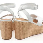 Women Leather Sandals 8089 Vitello White