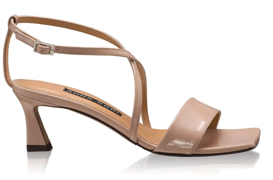 Women Leather Sandals 8482 Patent Nude