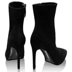 High-heel leather ankle boots 4330 Camoscio Black