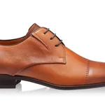 Men Natural Leather Shoes 6856 Vitello Foro Cuoio