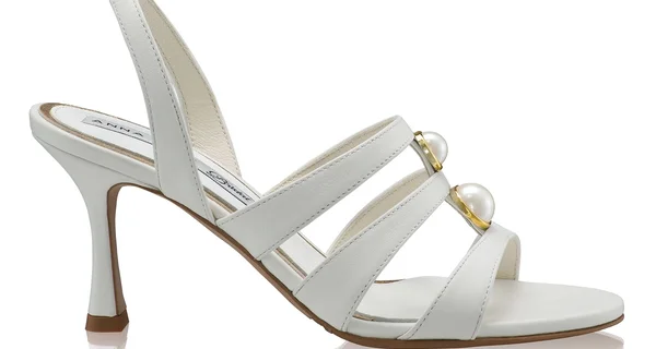 Women Leather Bridal Sandals 8431 Vitello White