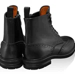 Men Genuine Leather Casual Boots 7333 Vitello Black