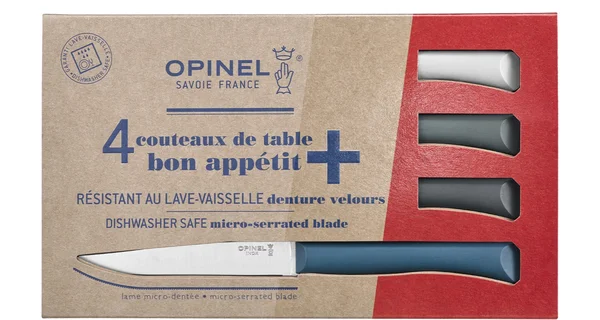 Coffret de 4 couteaux de table Bon Appétit + Tempête (Couleurs panachées)
