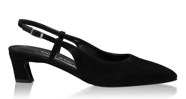 Mid-heel Slingback Pumps 8400 Camoscio Black