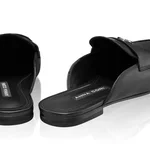 Women Leather Mules 8121 Vitello Black