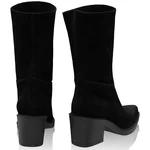 Women Suede Leather Boots 7950 Crosta Black