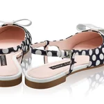 Women's Ballerinas 8384 Tesut Pois+Lac White
