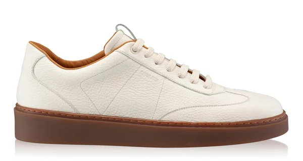 Men Leather Sport Shoes 7610 Bottalato Panna
