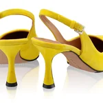 Mid-heel Slingback Pumps 5728 Camoscio Yellow