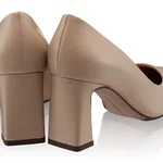 Mid-heel Pointed Toe Pumps 6146 Vitello Beige