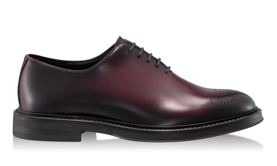 Men Genuine Leather Elegant Shoes 7657 Abrazivato Bordo