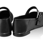 Women Leather Ballerina Flats 7824 Nappa Black