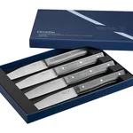 Coffret de 4 couteaux de table Facette Ardoise Microdenté