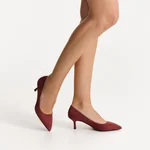 Kitten-heel Suede Pumps 8087 Camoscio Bordo