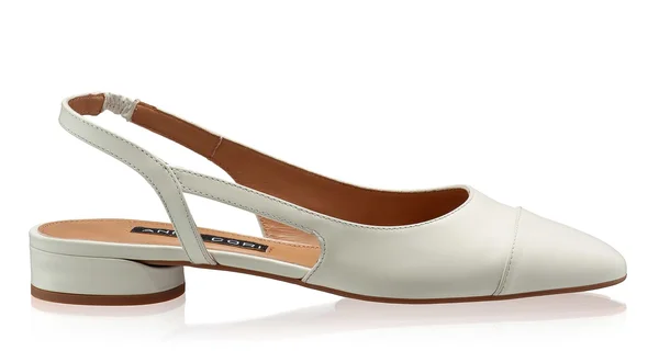 Mid-heel Slingback Pumps 8078 Vitello+Panna