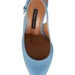 Mid-heel Slingback Pumps 5728 Vitello Azzurro