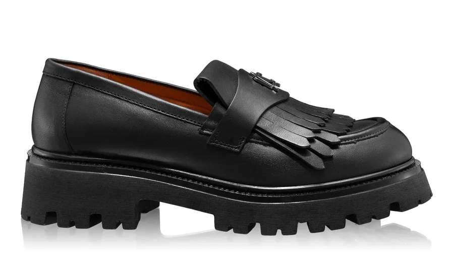 Women Casual  Leather Shoes 7196 Vitello Black