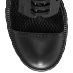Women Leather Casual Boots 8118 Vitello+Mesh Black