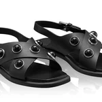 Women Leather Sandals 8360 Vitello Black