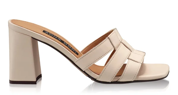 Women Leather Mules 8012 Vitello Nude