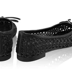 Women's Ballerinas 8401 Vitello+Intreccio Black