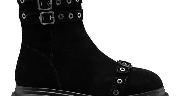 Suede Leather Ankle-Boots 8176 Crosta Black