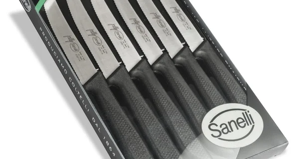 Sanelli Confezione 6 Pz. Tavola Nero