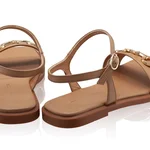 Women Leather Sandals 8454 Vitello Cappuccino