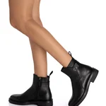Women Leather Casual Boots 6453 Vitello Black