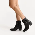 Women Leather Boots 8217 Vitello Black