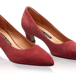 Mid-heel Pointed Toe Pumps 8218 Camoscio Bordo