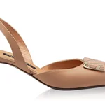 Mid-heel Slingback Pumps 8123 Vitello Cappuccino
