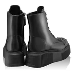 Women Leather Casual Boots 7261 Vitello Black