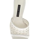 Women Leather Mules 8057 Vitello+Intreccio White