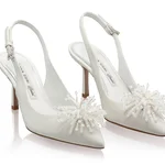 Mid-heel Slingback Pumps 8434 Vitello White