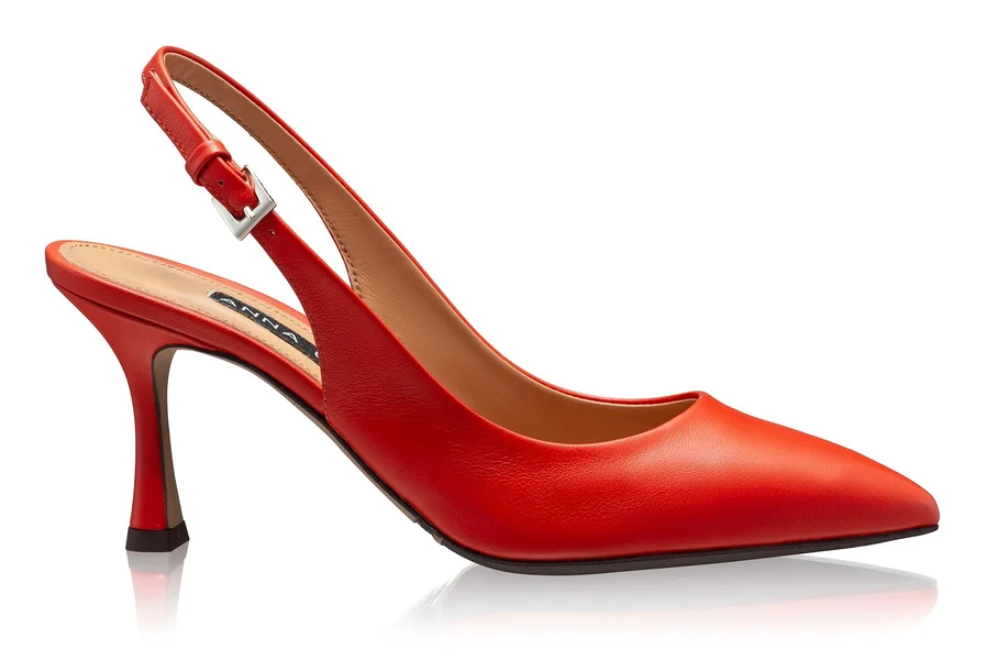 Mid-heel Slingback Pumps 5728 Vitello Orange