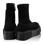 Women Suede Leather Boots 6497 CAMOSCIO+STRETCH BLACK