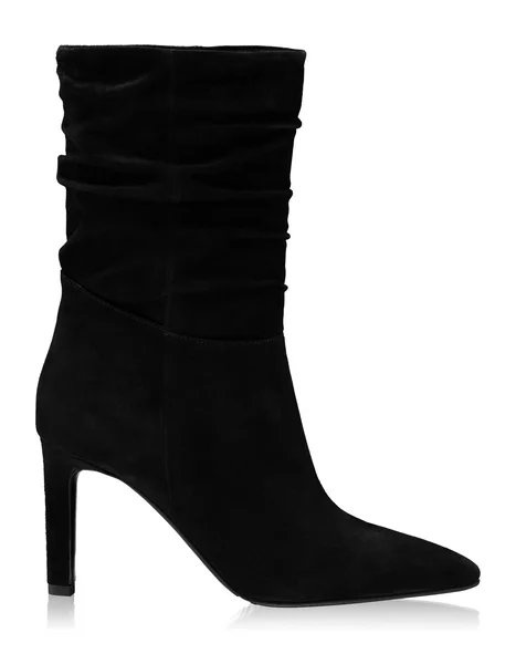 Women Leather Boots 7964 Camoscio Black