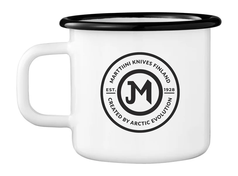 Marttiini Enamel mug, 3,7 dl, white