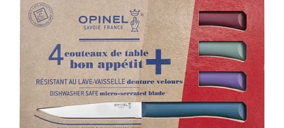 Coffret de 4 couteaux de table Bon Appétit + Glam (Couleurs panachées)