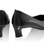 Mid-heel Pointed Toe Pumps 8218 Vitello Black