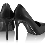 Mid-heel Pointed Toe Pumps 7868 Vitello Black