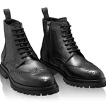 Men Leather Boots 7771 Vitello Black