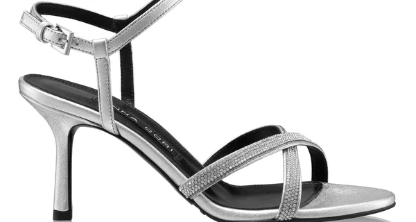 Women Leather Sandals 8030 Laminato Argento