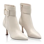 Leather Ankle Boots 8186 Vitello Panna